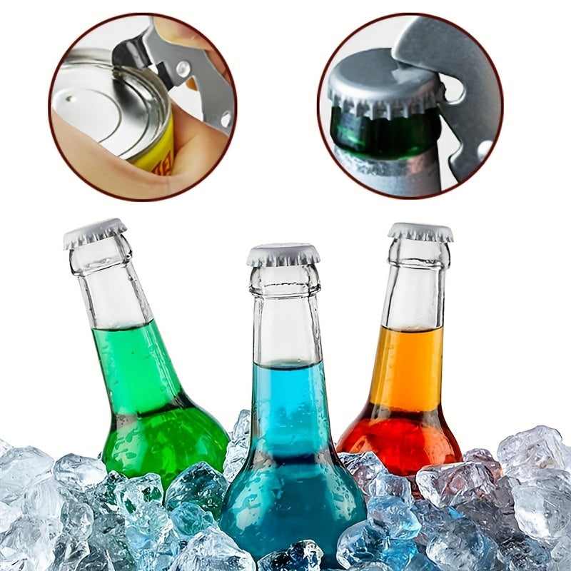Portable Bottle and Can Opener 1pc for Emergency Parties Kitchen in 5 Colors
