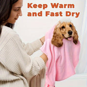 Set of 5 Cartoon Colorful Pet Bath Towels for Cats and Dogs Soft Absorbent