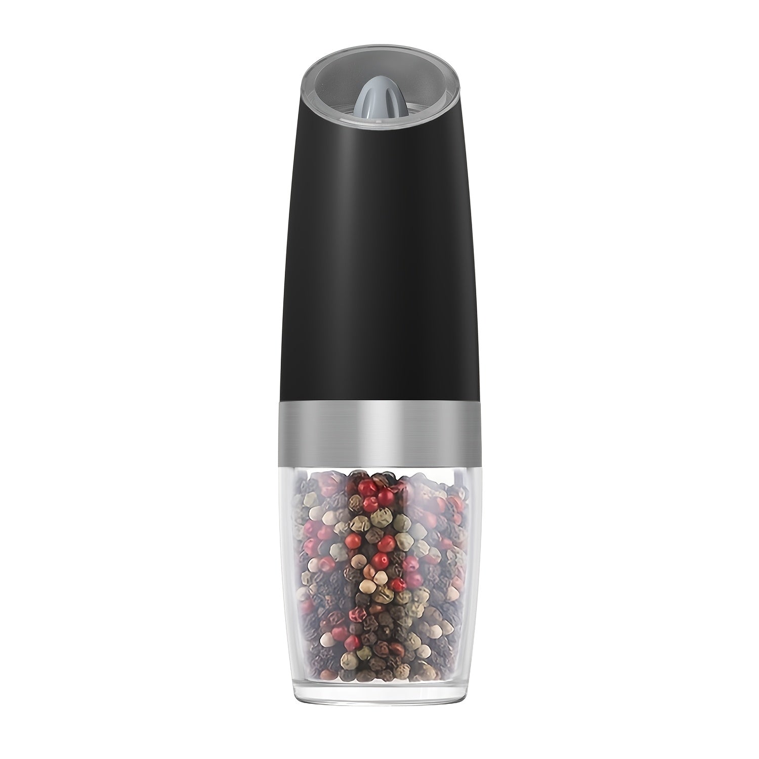 Electric Pepper and Salt Grinder Set with Adjustable Coarseness Battery Operated Stainless Steel with LED Light