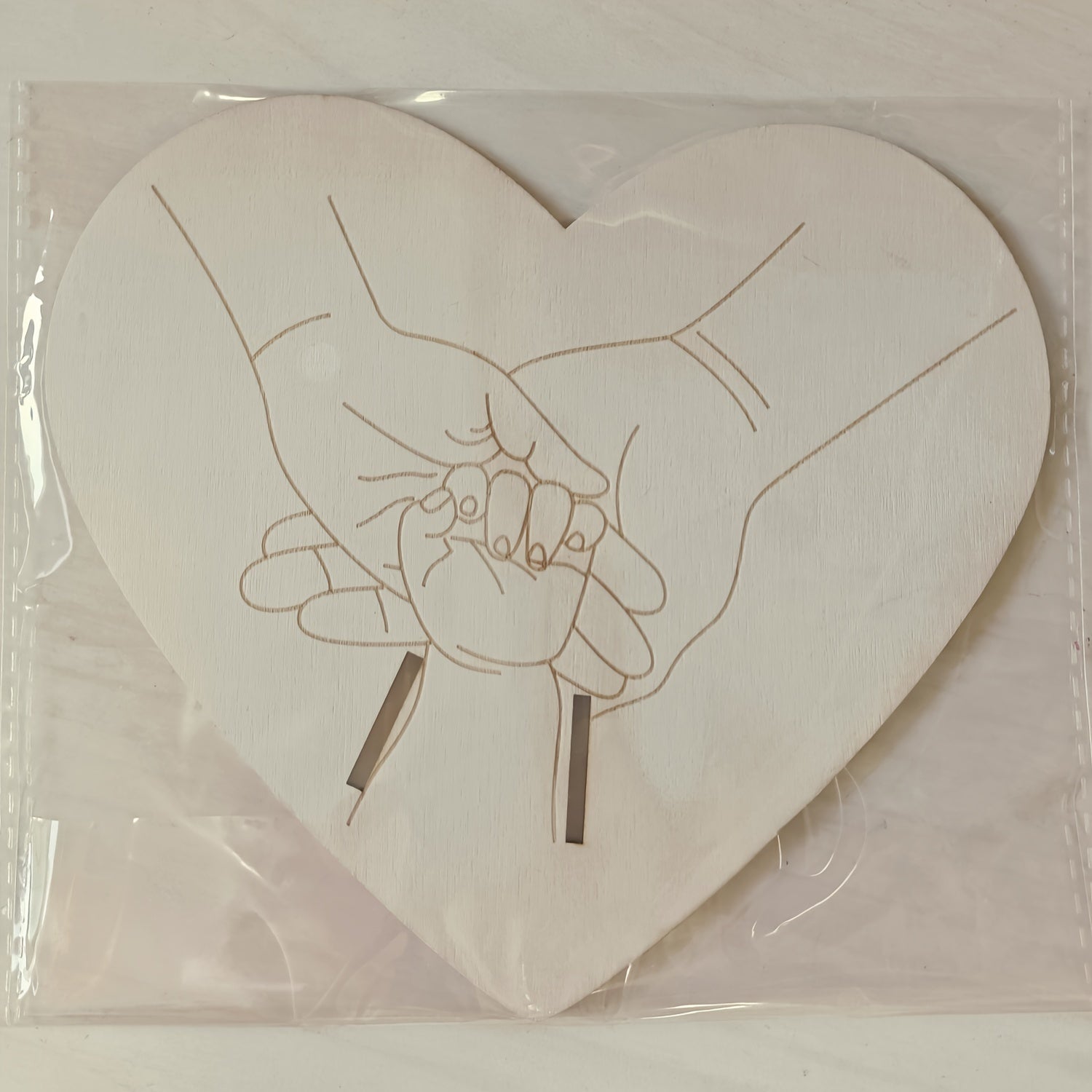 Wooden Birth Bracelet Keepsake with Engraved Heart and Round Memorial Plaque for Mother's Day and Family Gift