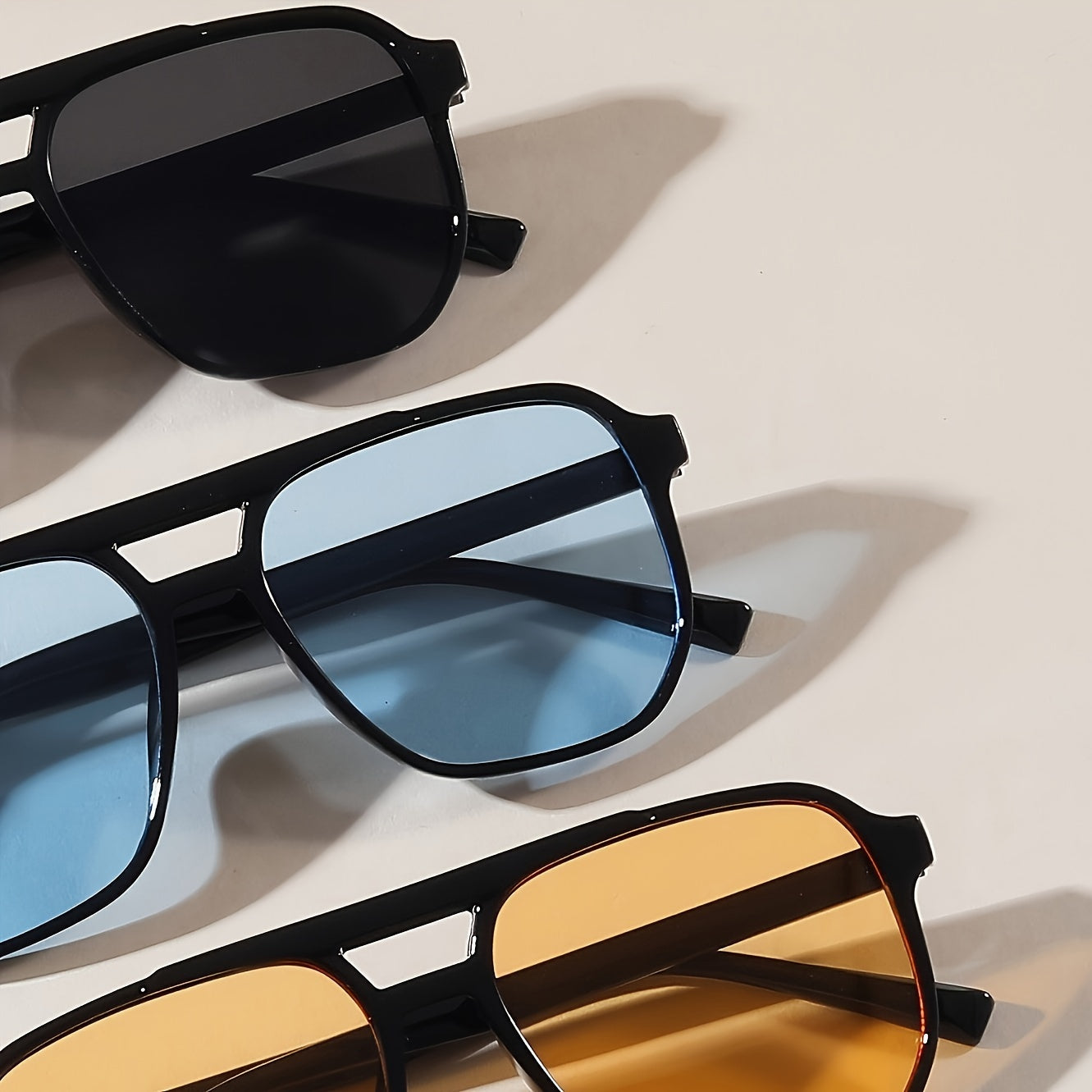 Унисекс oversized прямоугольные модные очки с градиентными линзами для активного отдыха и путешествий
