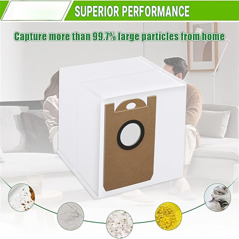 Mustahkam Plastik Pol Ulanish Filtrlari - Proscenic M7 Pro, M8 Pro, Uoni V980 Plus, iHome Nova Pro, Nova S1 Pro, Halo, Orbita Pro, Eclipse Pro Robot Changyutgichlari uchun 12-ta Yuqori Hajmli Chang Sumkalari, Uzun Muddatli Foydalanish Uchun Ideal