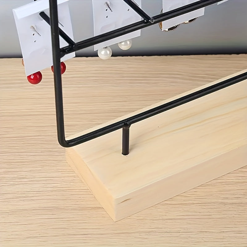 Exhibidor de joyería para pendientes y aretes con 15 colgadores de crochet