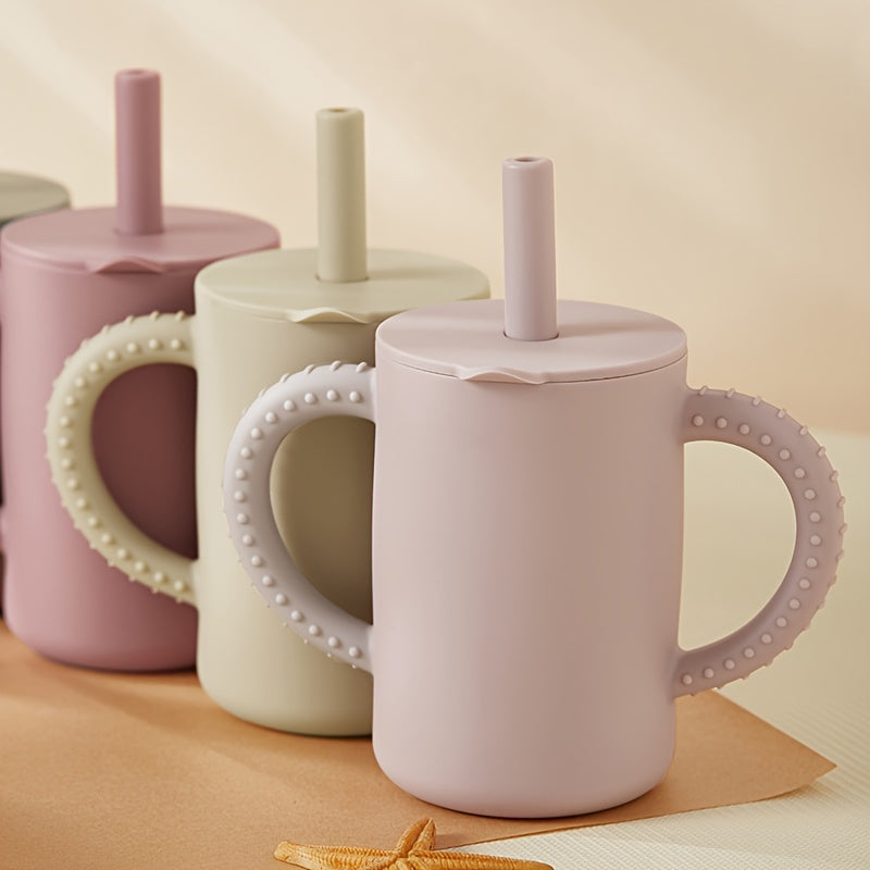 Taza de bebé con boquilla de silicona para niños pequeños, sin BPA, a prueba de fugas, duradera, de 0 a 3 años