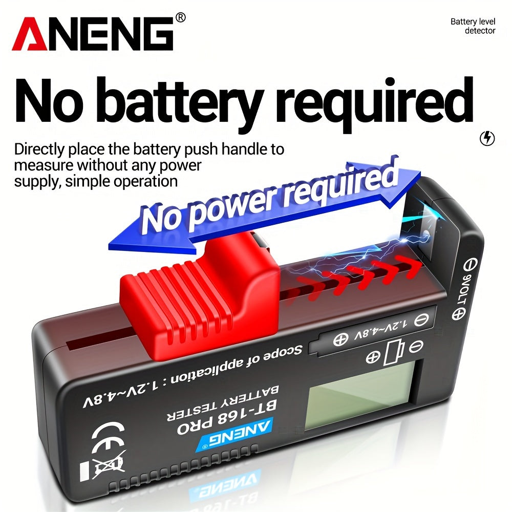 Digital Battery Tester for AA AAA C D 9V Batteries with Digital Display