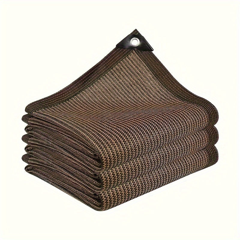 Outdoor Privacy Screen Shade Net in Coffee Brown for Pergola Patio UV Protection Grommets