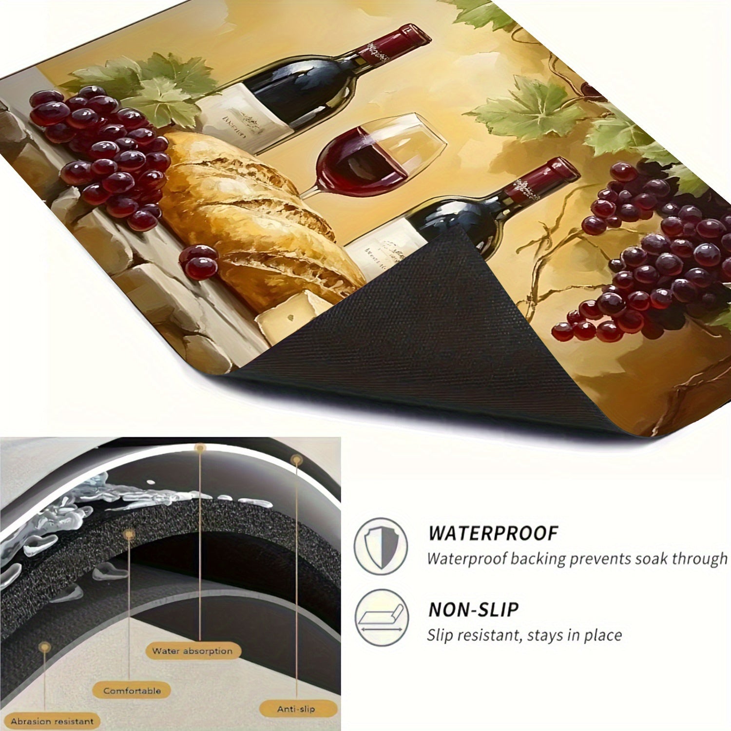 Полиэстеровая крышка для плиты с противоскользящим, царапиноустойчивым покрытием для варочных панелей и бытовой техники