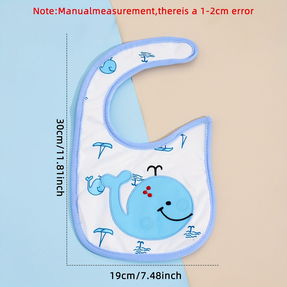 Juego de 5 baberos de algodón impermeables para bebés e infantes de 0-3 años