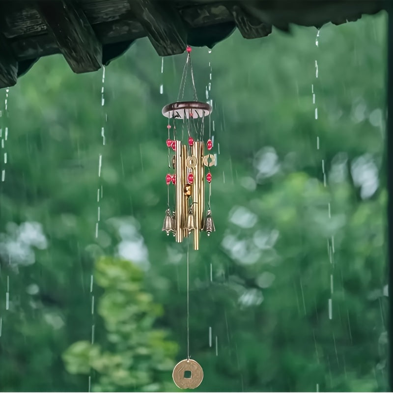 Copper Bell Wind Chime for Home Decor Metal Outdoor Indoor Garden Patio