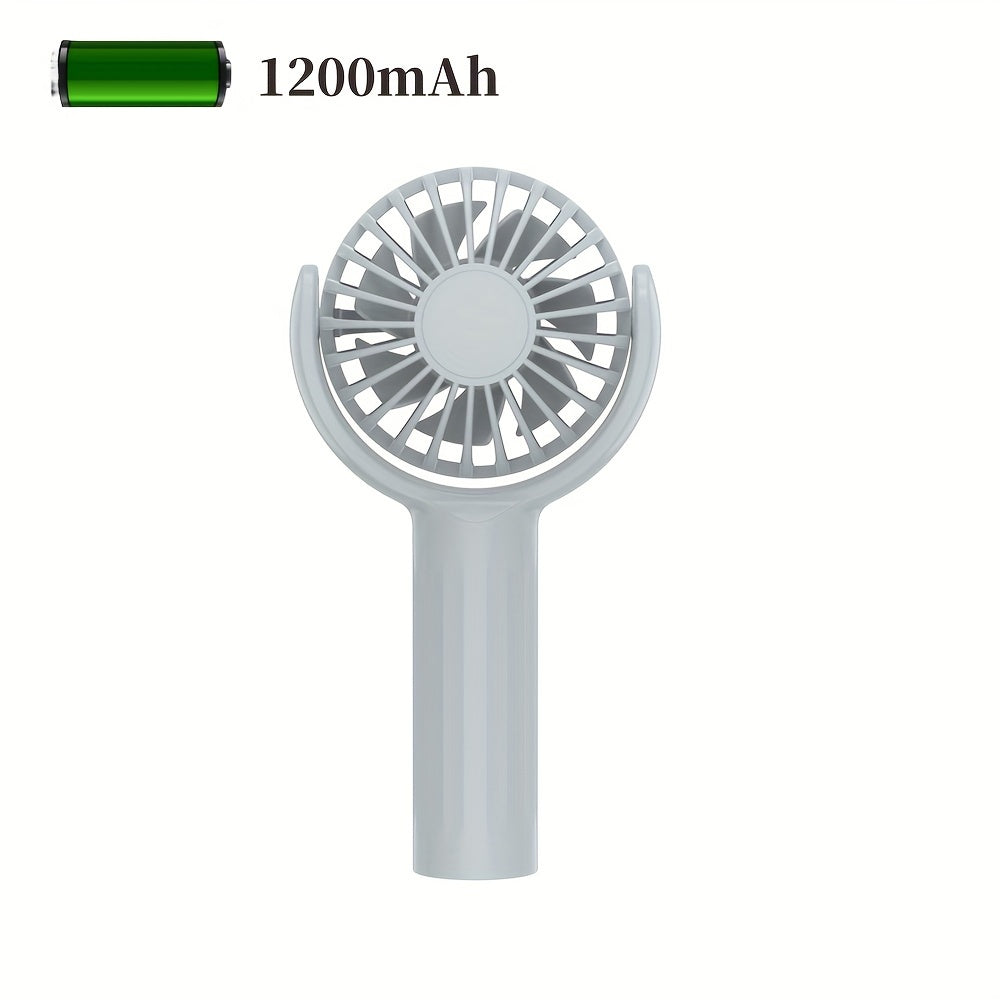Portable Handheld Fan USB Rechargeable Small Compact Outdoor Use Large Wind Volume