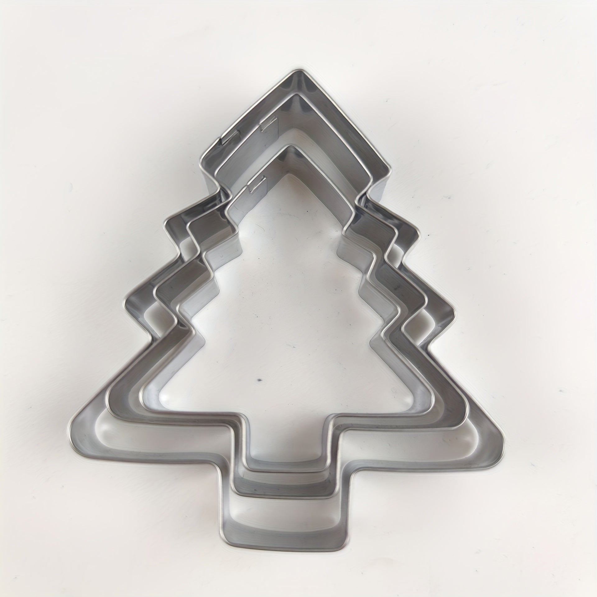 Set of 3 Christmas Tree Cookie Cutters for Baking and DIY Kitchen Projects