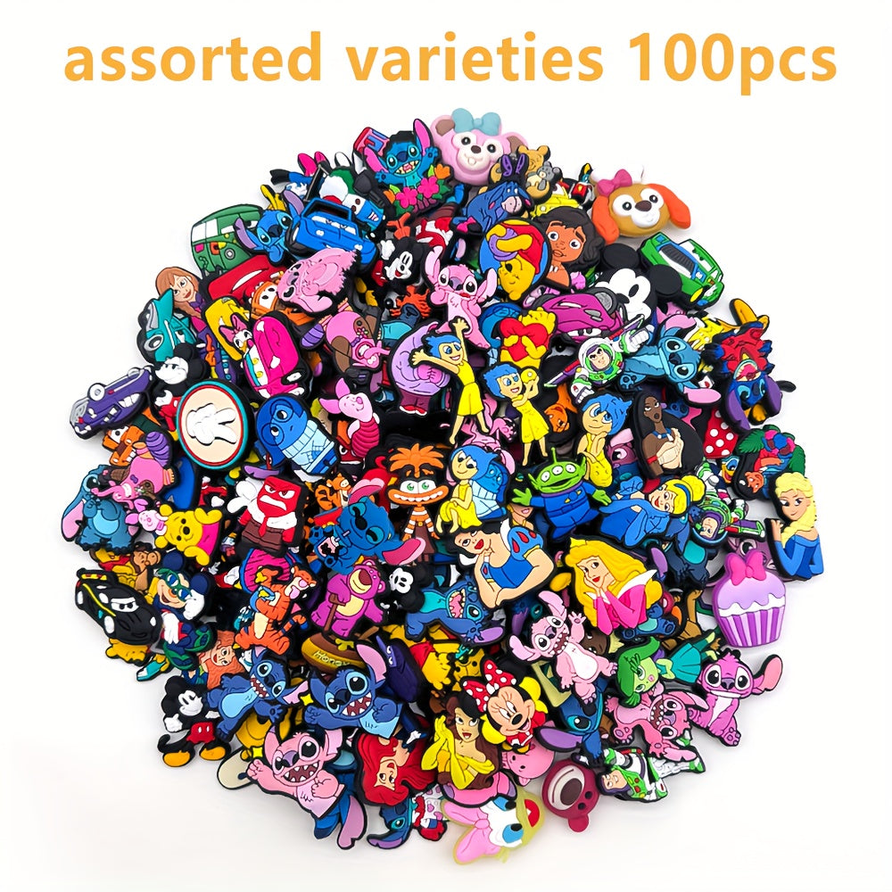 Random Disney Shoe Charms Sandals Pendant Buttons for Kids and Adults