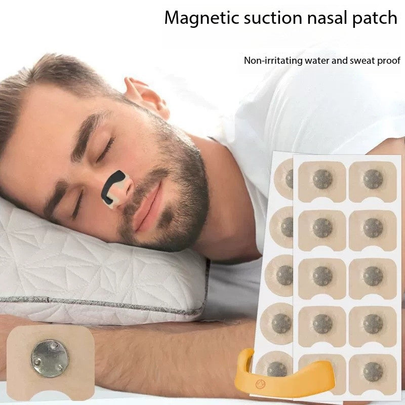 Magnetic Nasal Patch for Sleep Disorders Nasal Congestion Relief Waterproof Breathable Non-Irritating