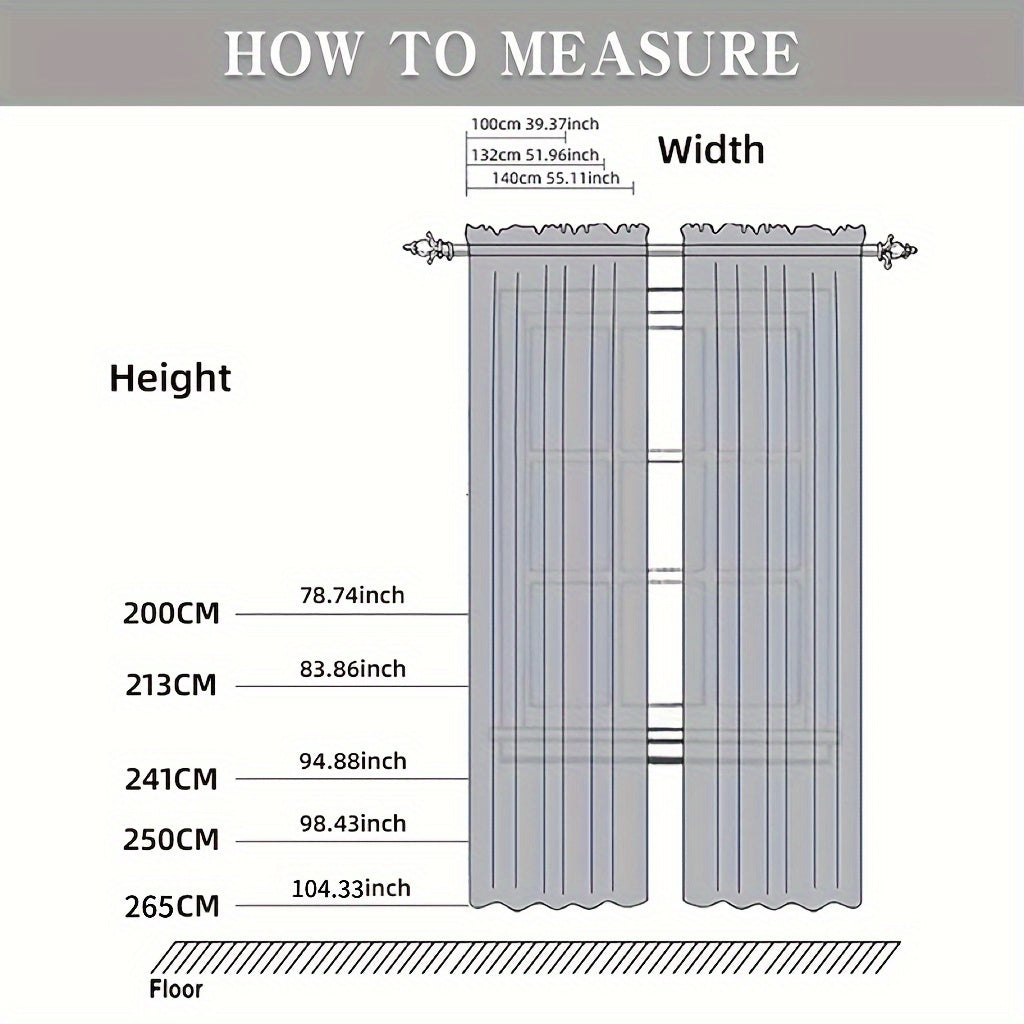 Golden Jacquard Sheer Curtain Grommet Top for Bedroom Living Room Home Decor