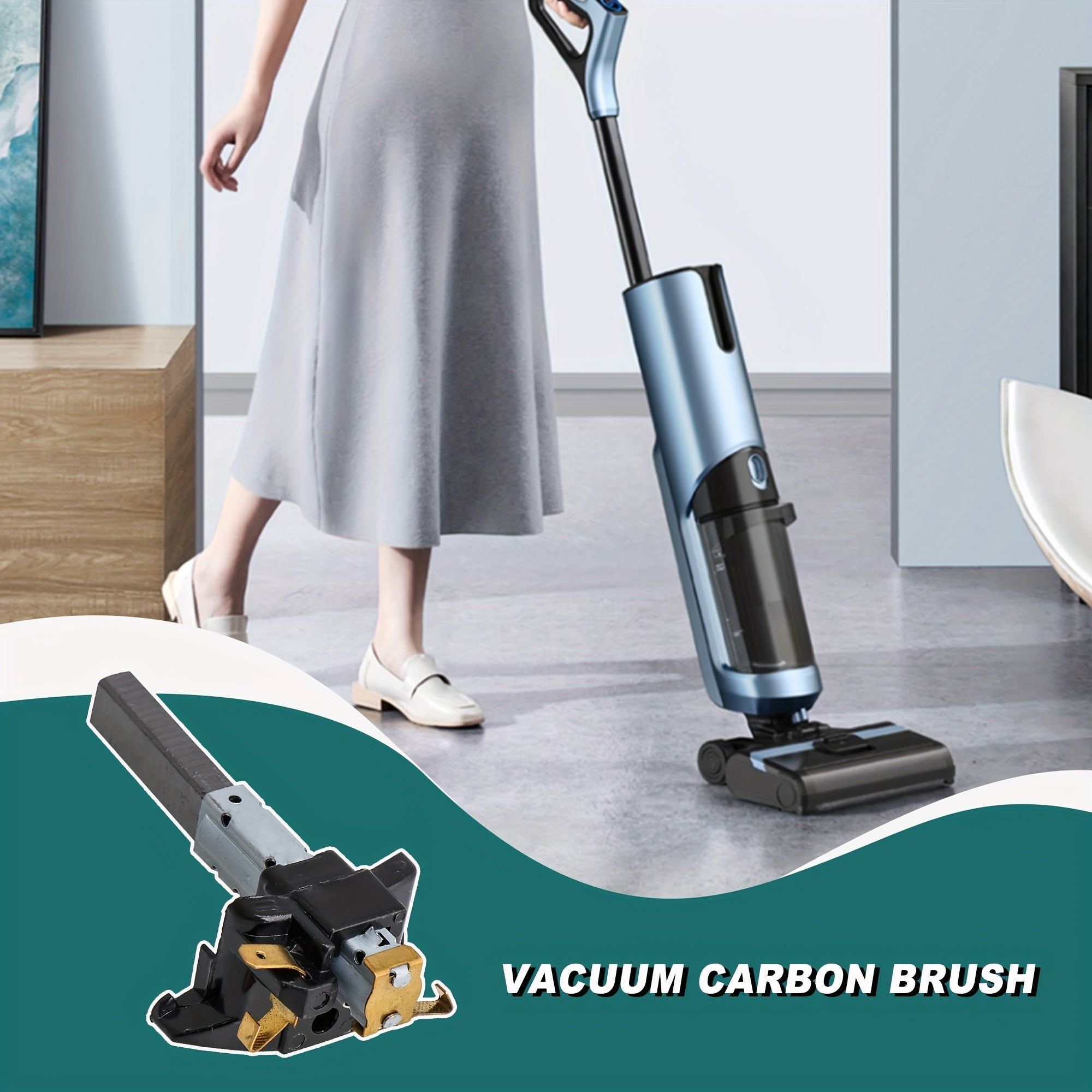 Vacuum Cleaner Carbon Brushes 6x10x30mm Pack of Two for Various Brands