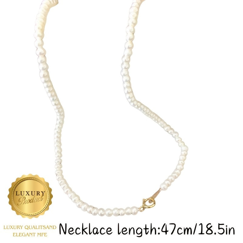 Collar de perlas de estilo bohemio con perlas naturales, caja de regalo para fiestas y uso durante todo el año