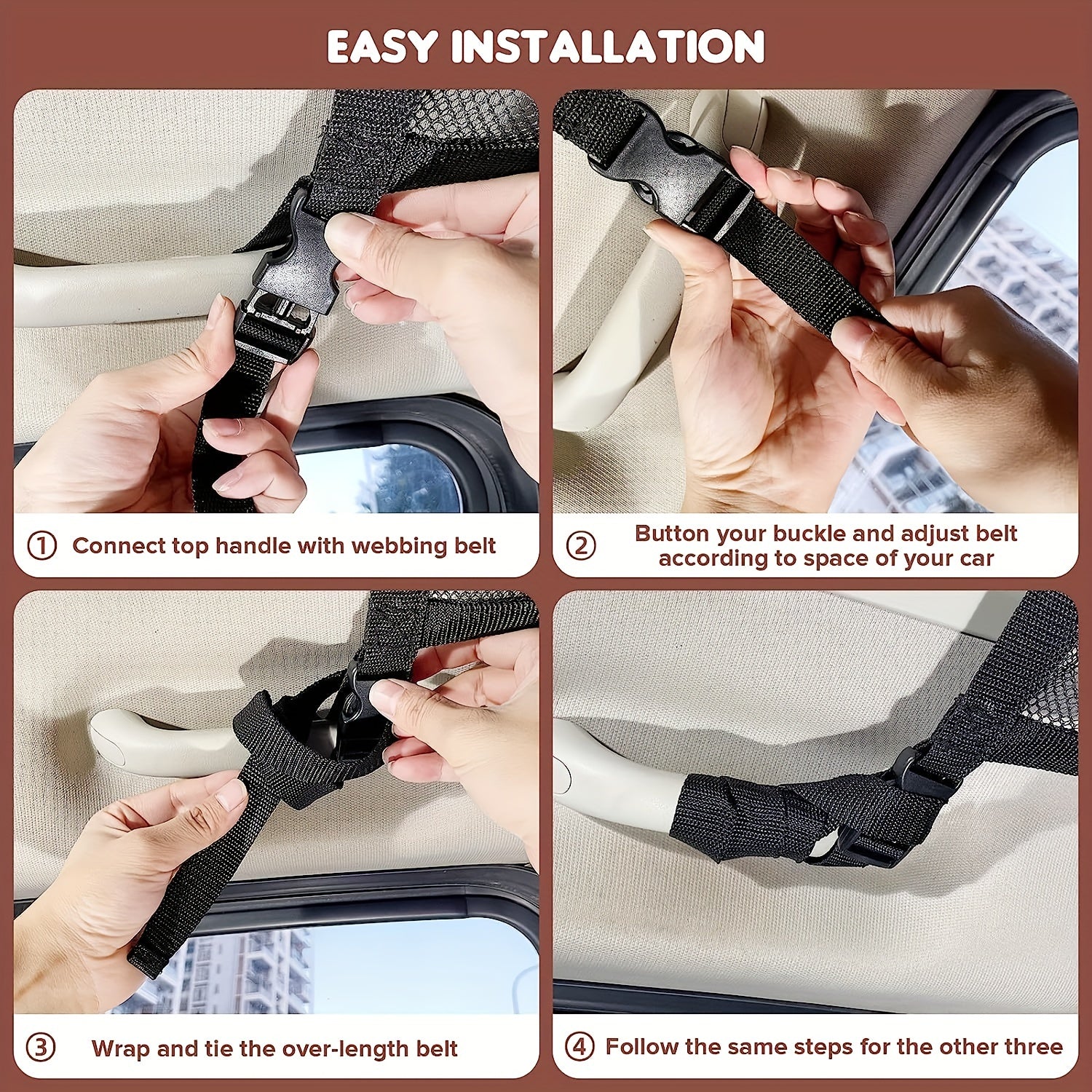 Yuk mashinalari uchun qattiq yuk tashish tarmog'i, ikki qavatli tarmoq tashkilotchisi, yuk mashinalari, SUV, yo'l safarlari