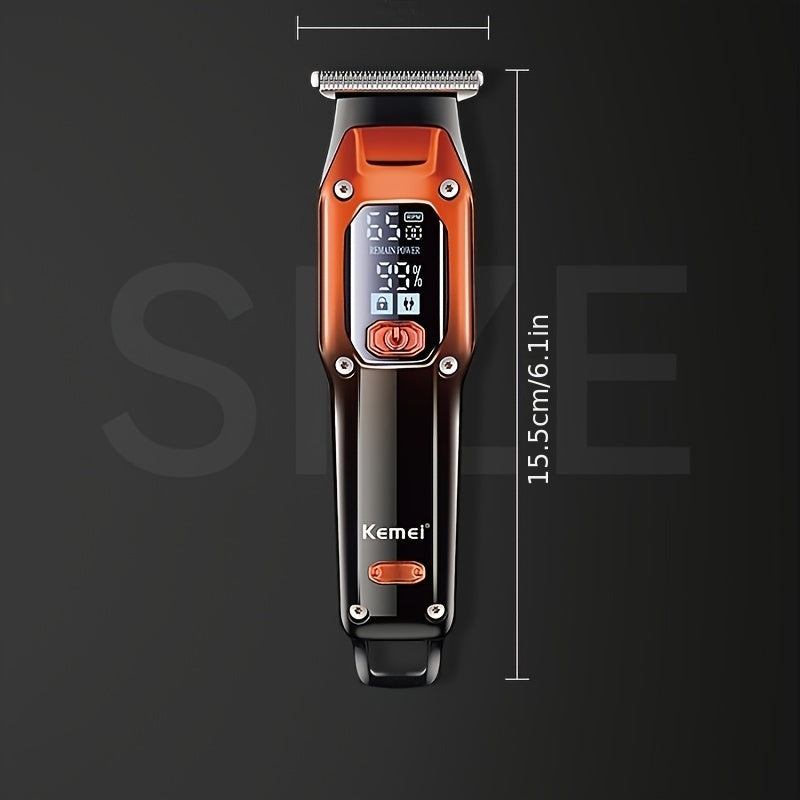 Профессиональные машинки для стрижки Kemei с LED-дисплеем, перезаряжаемый аккумулятор на базе лития, рабочее напряжение ≤36V, набор для стрижки волос для барбершопа.