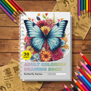 Adult Coloring Book Butterfly Garden Relaxation and De-Stress Art Therapy