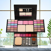 Женская палетка для макияжа 49 цветов с блестящими тенями для век, водостойкой помадой и румянами