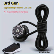 Unisex No-Tie Shoelace Locks Rotating Buckles for Sports Outdoor Shoes
