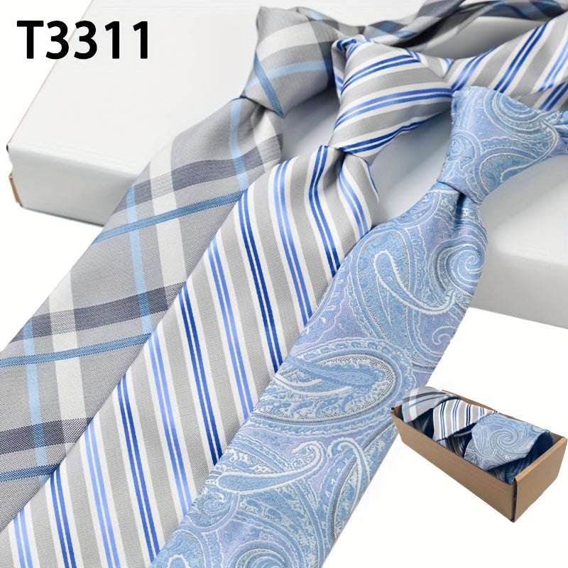 Men's Floral Pattern Tie Set for Weddings Groomsmen and Gifts