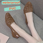 Women's Wedge Shoes Platform Heel Pointed Toe Stripes Water-Resistant Ankle Strap