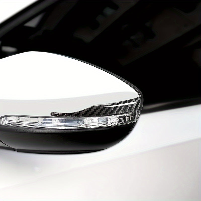 2 ta orqa ko‘rish oynasi himoya stikerlari karbon tolali bezakli chekka himoyachilar to'plami