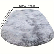 [Best-Selling] Plush Tie-Dye Oval Mat | Ultra-Yumshoq Polyester Tolasi Bilan Yasalgan | Qalin, Mustahkam va Tozalash Oson | Yotoqxona yoki Mehmonxona uchun mukammal | Quvvatlaydi qulaylikni va qo'shadi tuzilmani | Yashash xonasi uchun ideal gilamlar