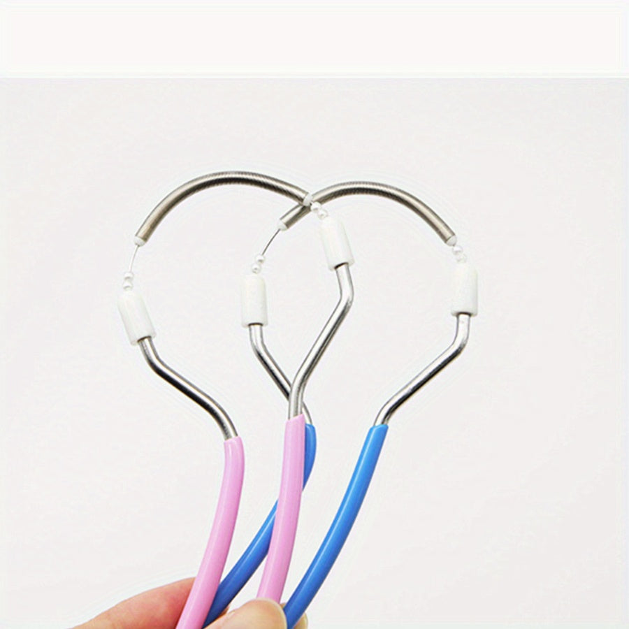 Herramientas manuales para eliminación de vello facial de primavera para mujer, 2 piezas, barbilla, labio, cuello