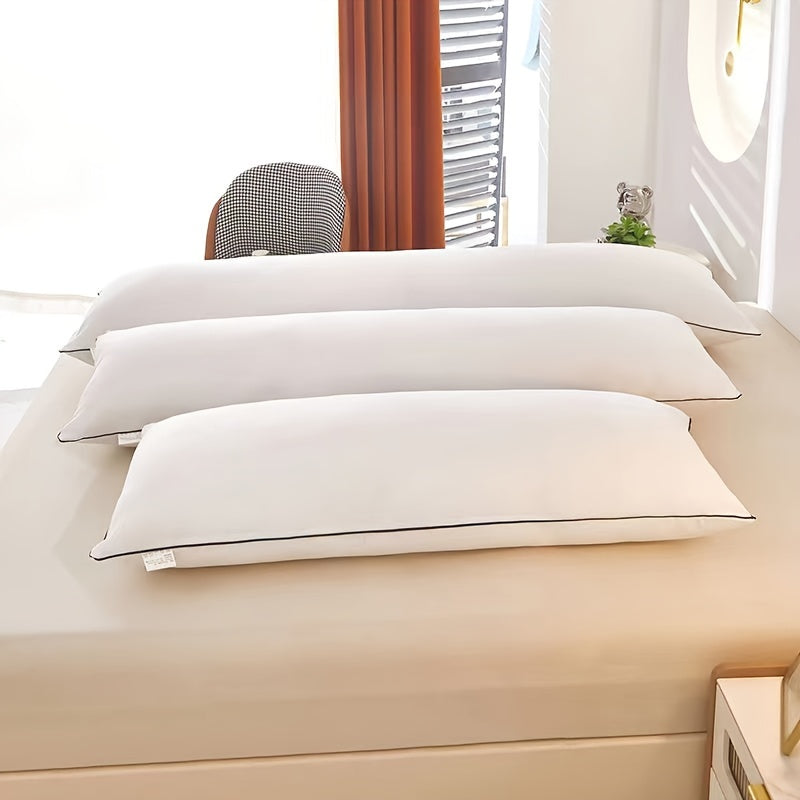 Long White Brushed Body Pillow for Cervical and Pregnancy Support