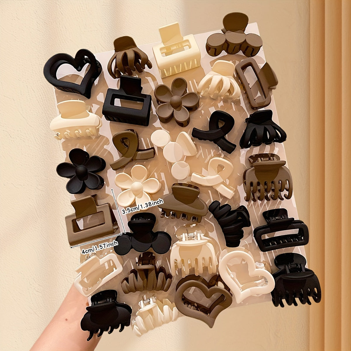 Yoshlar uchun 10 ta rang-barang plastik soch kliplarining turli to'plami