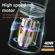 Uy va sayohat uchun USB bilan zaryadlanadigan portativ batareykali ikki shisha bilan elektr shira