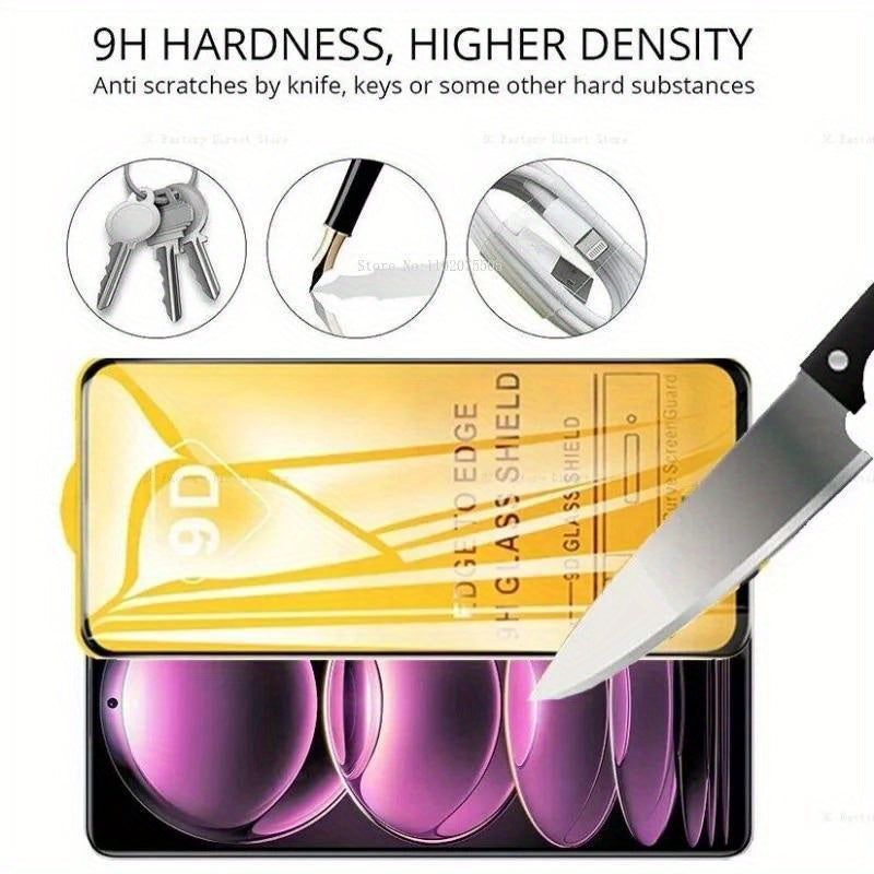 3 ta paket 9D qattiqlashtirilgan shisha ekran himoyachilari Xiaomi Redmi Note 14 13 Pro Plus 12 11 Pro Plus 10 Ultra aniq chizilishga qarshi oson o'rnatish