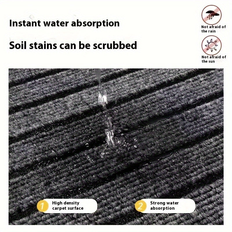 Многофункциональный ковер с семью полосами для дома, кухни, ванной, коммерческих помещений, отелей, коридоров, лестниц - нескользящий дизайн