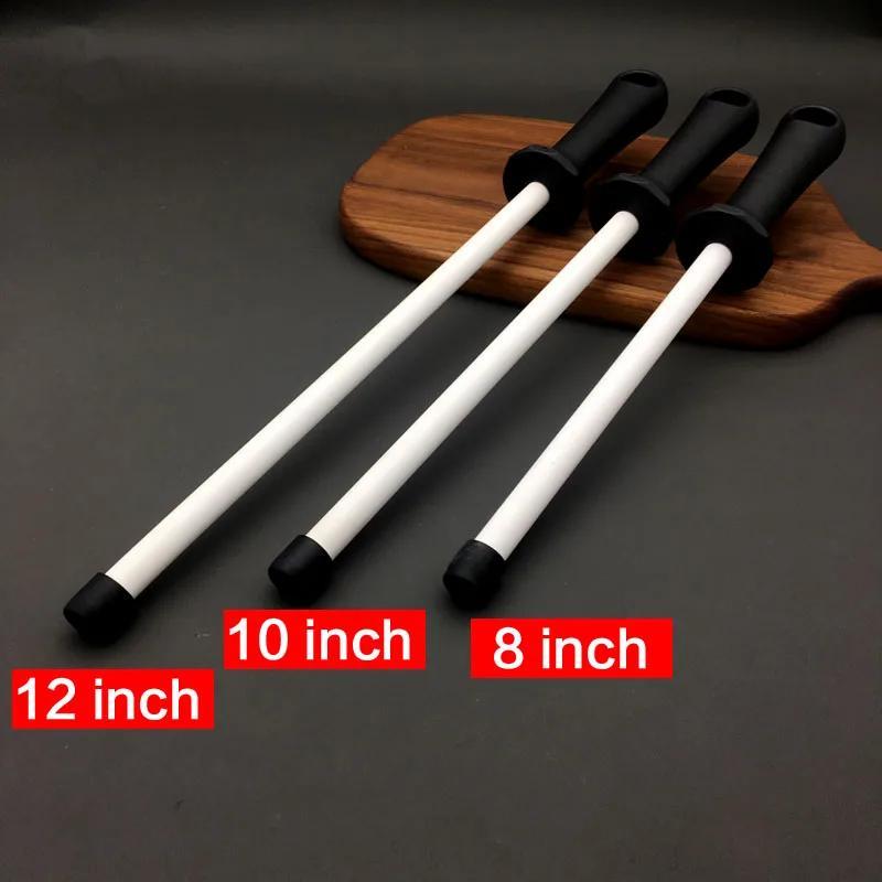 Ceramic Knife Sharpening Rod with ABS Handle 20.32 25.4 30.48 cm Kitchen Sharpener