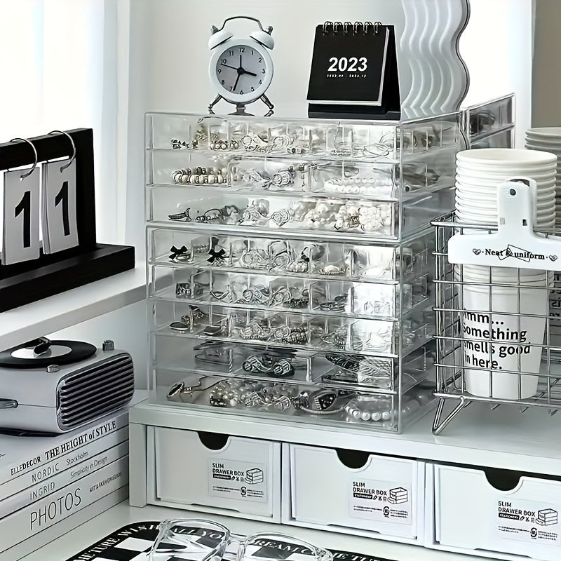 Пластиковая шкатулка для украшений для одного изделия, против окисления, пылезащитный органайзер для хранения