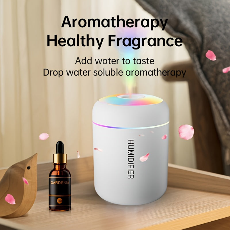 Portable USB Humidifier with Lights and Aromatherapy for Cars, Office, Bedroom