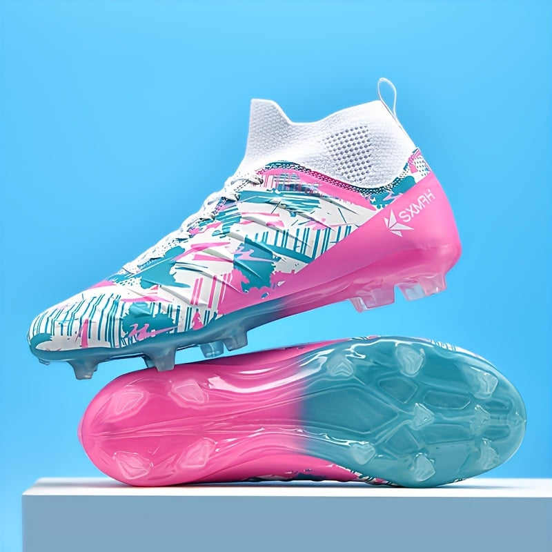 Men's All-Season Casual Soccer Shoes with Faux Upper and Rubber Sole