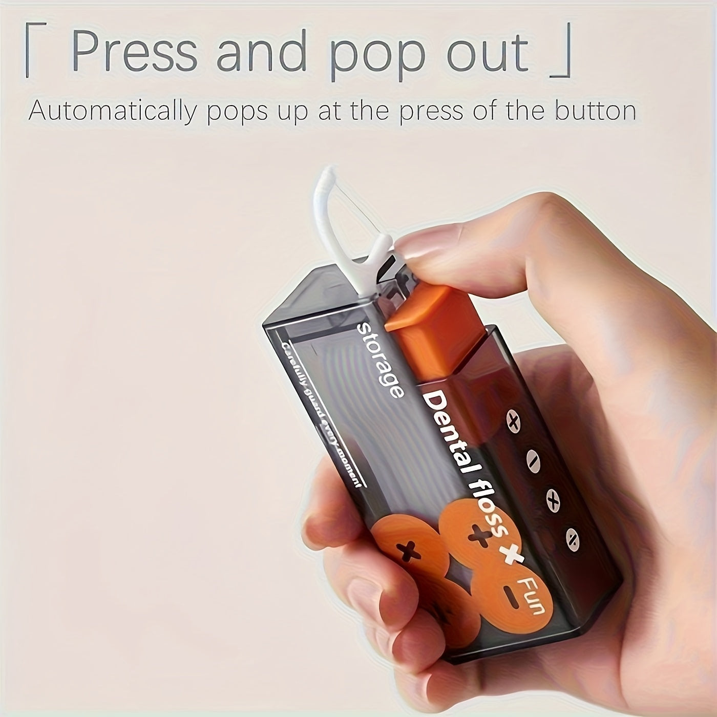 Automatic Dental Flosser Dispenser Portable Travel Case with Built-in Toothpick