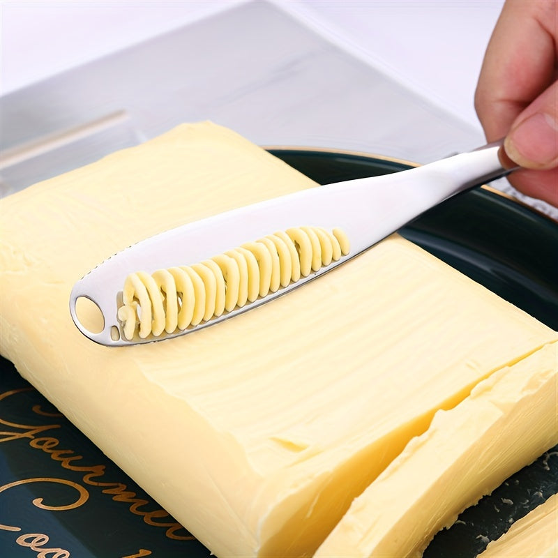 Stainless Steel Butter Spreader 3-in-1 Kitchen Gadget Multi-Color