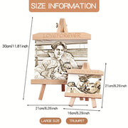 Handcrafted Wooden Christmas Tree Ornament with Photo Frame Personalized Holiday Decoration