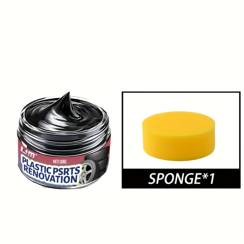 30g Plastic Car Polish Paste for Interior, Tire Gloss, Scratch Repair