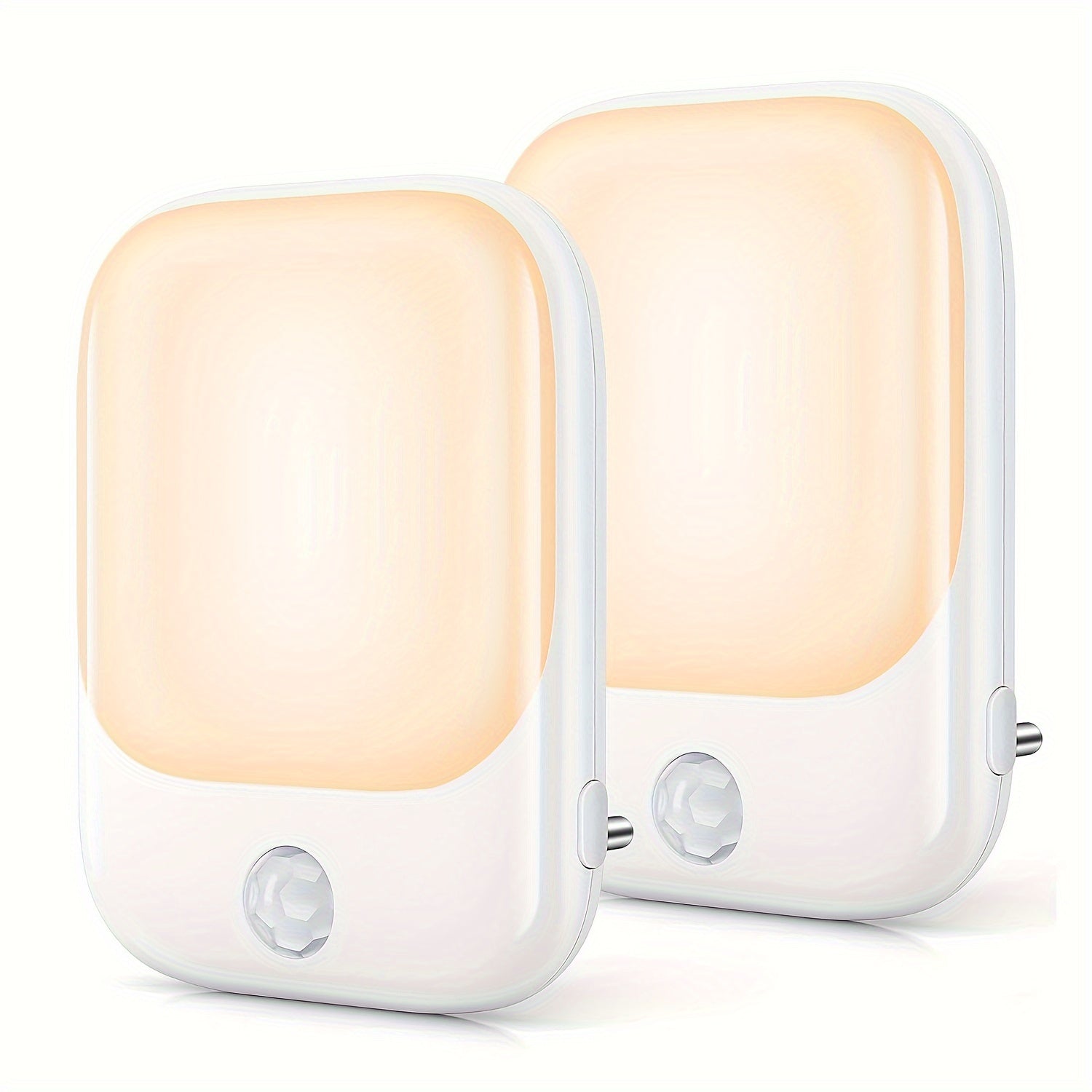 Motion Sensor Night Light Socket with 5 Brightness LED Warm White Wall Mount Hallway Kitchen