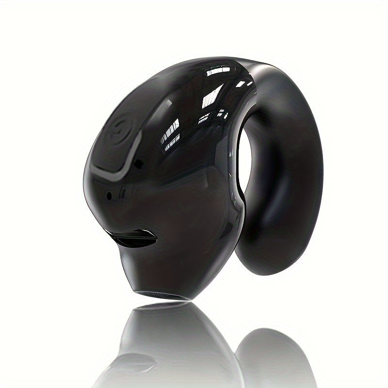 Mini Single-Ear Wireless Headphones with 30-Hour Battery Noise Cancellation for Calls