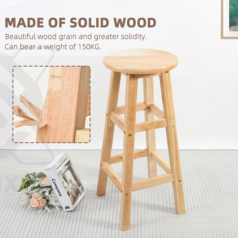 Nordic Style Bar Stool 30cm Height Retro Design for Bars and Cafes