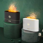 Warm Light Flame Humidifier with Aromatherapy and Cool Mist for Home