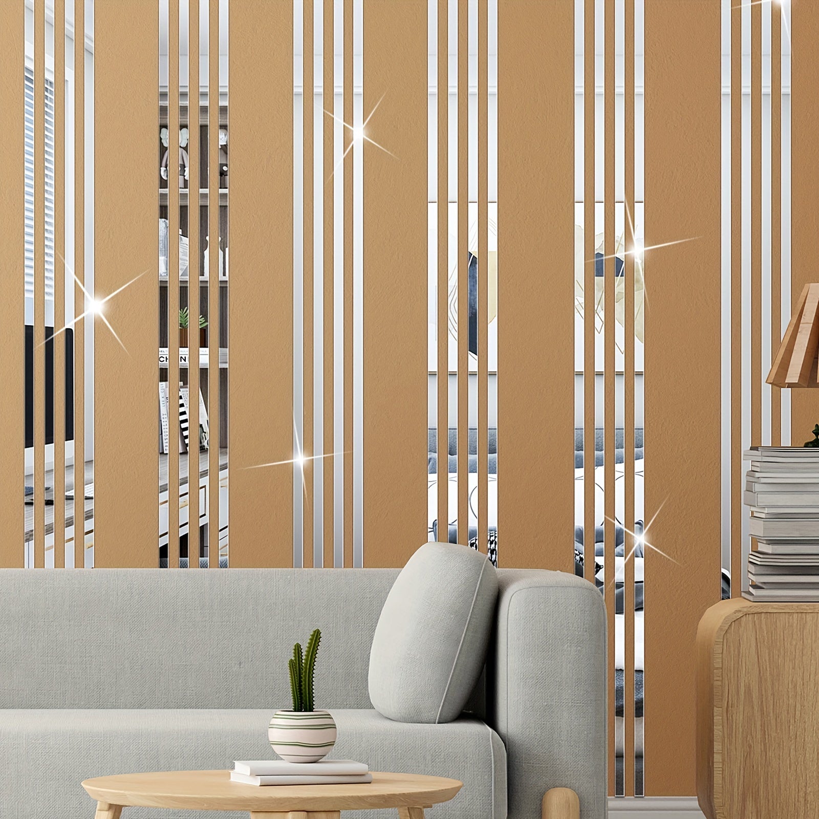 10 Shatterproof Acrylic Mirror Wall Stickers for Living Room Bedroom Bathroom Kitchen Decor