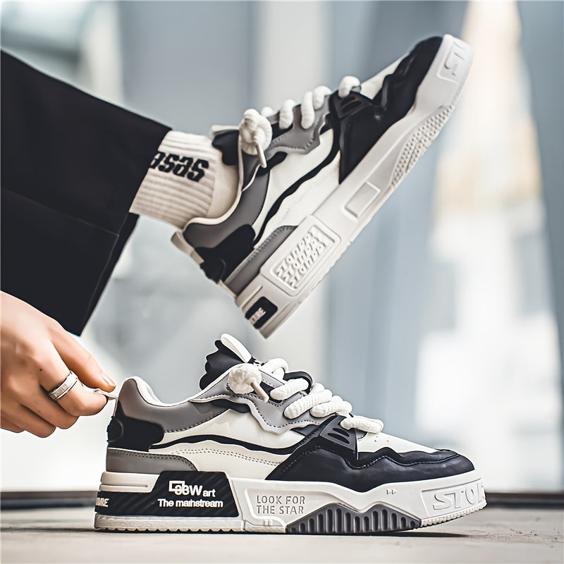 Casual Skate Shoes for Men and Women Low Top Breathable Fabric Sole Non-Slip Outsole