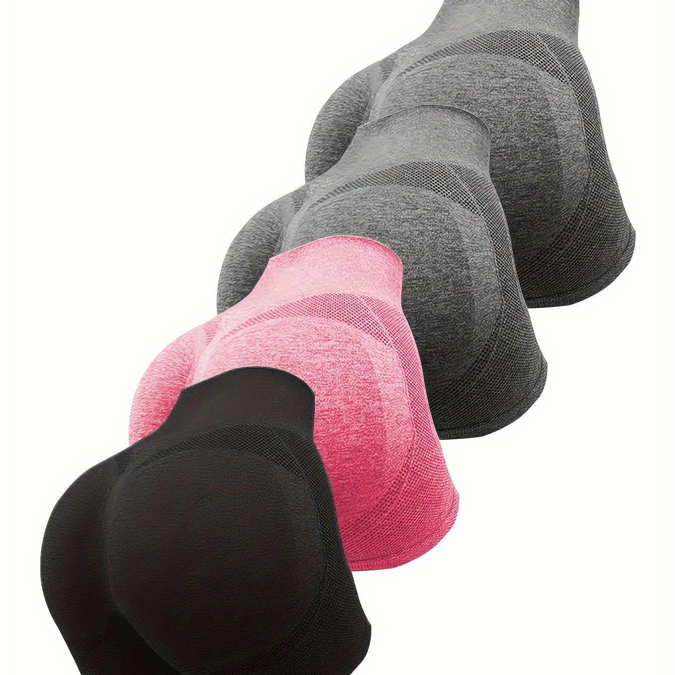 Pantalones cortos moldeadores sin costuras de cintura alta para mujer, control de abdomen, levantamiento de glúteos, paquete de 4